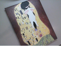 Watercolor painting of a girl with a cat