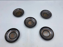 Set of 5 Japanese stainless steel coasters 