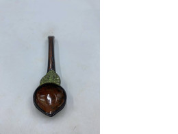 Glass, dark brown coffee spoon