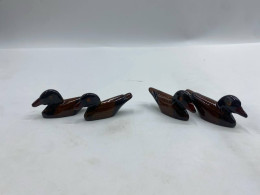 Set of 4 Small wooden mandarin duck sculpture Set of 4 Small wooden mandarin duck sculpture