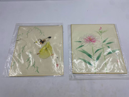 Set of 2 Watercolor print or drawing on paper by Peruvian artist Guillermo Zuñiga.