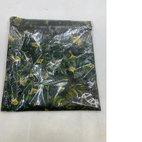 Green scarf with tree pattern