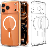 Spigen for iPhone 17 Pro Max Case, Ultra Hybrid MagFit [TPU Covered Camera Control] [Anti-Yellowing] [Compatible with Magsafe] - Clear