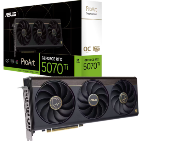 Asus GeForce RTX 5070 Ti, 16GB GDDR7, ProArt OC Edition (DLSS 4) Asus GeForce RTX 5070 Ti, 16GB GDDR7, ProArt OC Edition (DLSS 4)