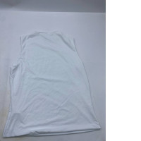Women's white round neck sleeveless shirt 