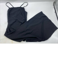 Women's black one-shoulder long dress