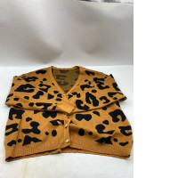 Janice Brown Cheetah Print Button Up Cardigan Womens