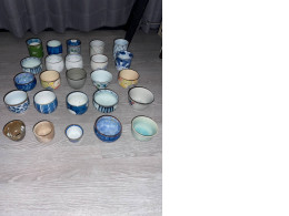 a large set of decorative mugs for the tea ceremony number three