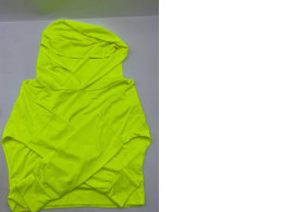 Women's yellow hooded workout top