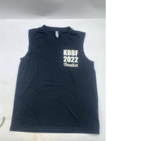 Black sleeveless round neck shirt