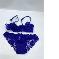 Blue lace bra and panty set Blue lace bra and panty set