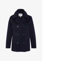  navy blue double-breasted wool-blend pea coat from the brand "Liz Lisa Doll