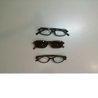 Set of 3 women's glasses, leopard