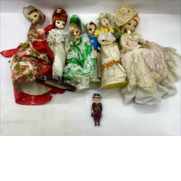 Set of 7 Vintage Bradley Collectible Dolls 