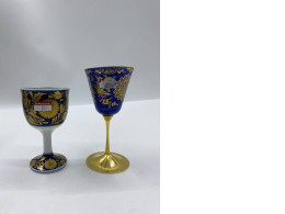 Set of 2 Kozan Kiln's Ruri Gold Pattern Wine Cup Set of 2 Kozan Kiln's Ruri Gold Pattern Wine Cup