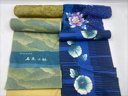 Set of 4 Japanese silk roll 