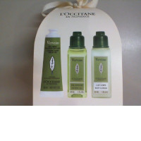 Gift box L*Occitane Verveine 1 gel cooling hand cream gel. 1 gel douche shower gel. 1 Lait corps body lotion