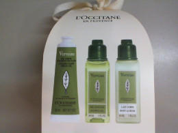 Gift box L*Occitane Verveine 1 gel cooling hand cream gel. 1 gel douche shower gel. 1 Lait corps body lotion