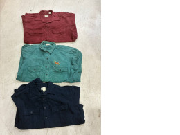 a set of three denim shirts