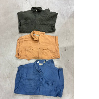 a set of three denim shirts