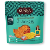 Golden dried mango, soft texture, seasoned with sweet fish sauce, 27 grams