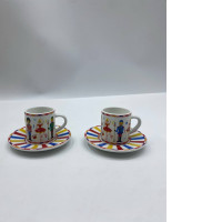 Set of 2 Glass, English style drinking glass and coaster 
