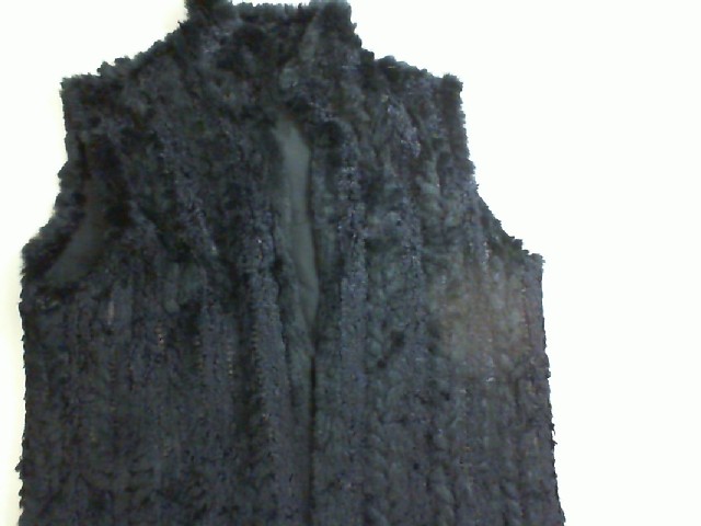 Black women's zippered vest with faux fur Black women's zippered vest with faux fur