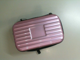 A small cosmetic bag in a suitcase A small cosmetic bag in a suitcase