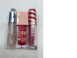 Set of 3 Dior Addict Lip Maximizer Gloss, a Show By Pastel Show Your Joy Liquid Blush, and a Vivienne Sabo Dessert A Levres Lip Oil. Set of 3 Dior Addict Lip Maximizer Gloss, a Show By Pastel Show Your Joy Liquid Blush, and a Vivienne Sabo Dessert A Levres Lip Oil.