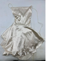 Women's bronze strapless short skirt dress