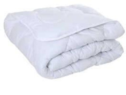 White synthetic padding blanket