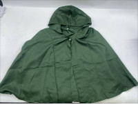 Women's dark green hooded raincoat