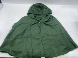 Women's dark green hooded raincoat