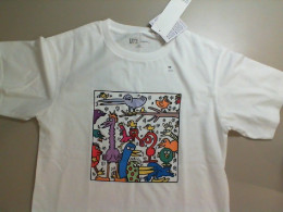 White T-shirt with a pattern White T-shirt with a pattern