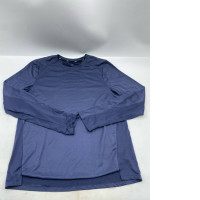 Men's long-sleeved round-neck sports T-shirt, blue