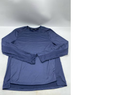 Men's long-sleeved round-neck sports T-shirt, blue