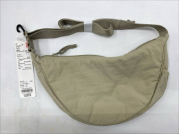 Uniqlo small round shoulder bag, beige