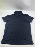 Black polo shirt with collar Black polo shirt with collar