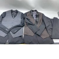 Set of 3 Men's long-sleeved suits and vests and trousers 