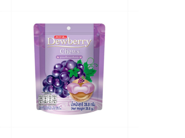 Dewberry Chews Grape Flavored Soft Candy 28.8 g. Dewberry Chews Grape Flavored Soft Candy 28.8 g.