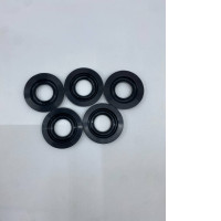 Set of 5 Black round silicone rubber