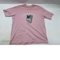Women's pink short-sleeved crew neck shirt