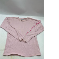 Women's pink long-sleeved crew neck shirt