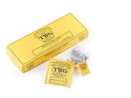 TWG Tea French Earl Grey Black Tea Cotton Teabag Box 15 Teabags 