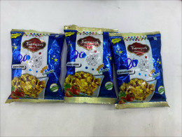 Set of 3 Tumpa Mukhasuddhi Chanachur, a type of Indian snack mix or namkeen.  
