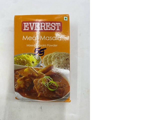 Everest Meat Masala, a blended spice powder used to enhance the flavor of meat dishes. Everest Meat Masala, a blended spice powder used to enhance the flavor of meat dishes.