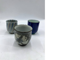Set of 3 Glass, Japanese hot tea cup 