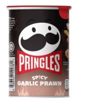 Pringles Potato Chips, Spicy Garlic Shrimp Flavor, 42 grams.