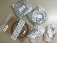 A set of parts for a water pump (Cylinder head gasket 1 pc, Lamellar valve WP 15L-100 small 2 pcs, Lamellar valve WP 15L-100 Big 2 pcs)