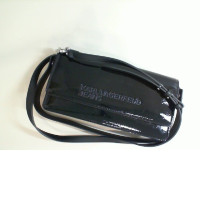Women's black patent leather bag